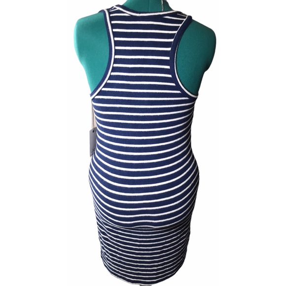 Hye Park And Lune Blue & White Striped Dress - Picture 2 of 5